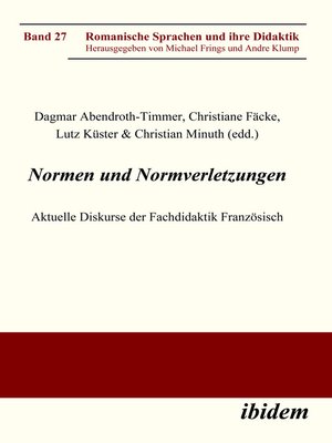 cover image of Normen und Normverletzungen. Aktuelle Diskurse der Fachdidaktik Französisch